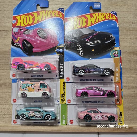 Hot Wheels Lot Of 6 Gender Neutral Cars. 2025 Mainline Mainly PINK - Picture 1 of 7